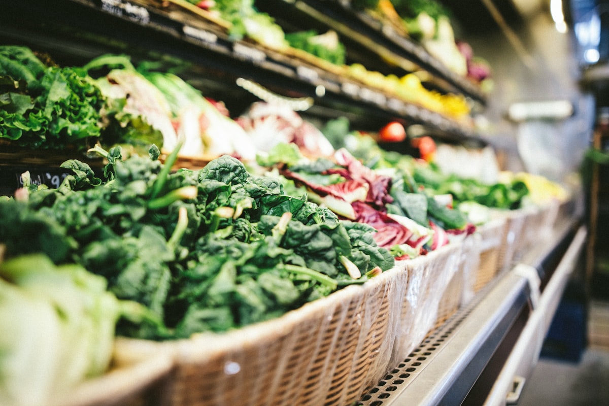 Fresh vegetables and plant-based foods